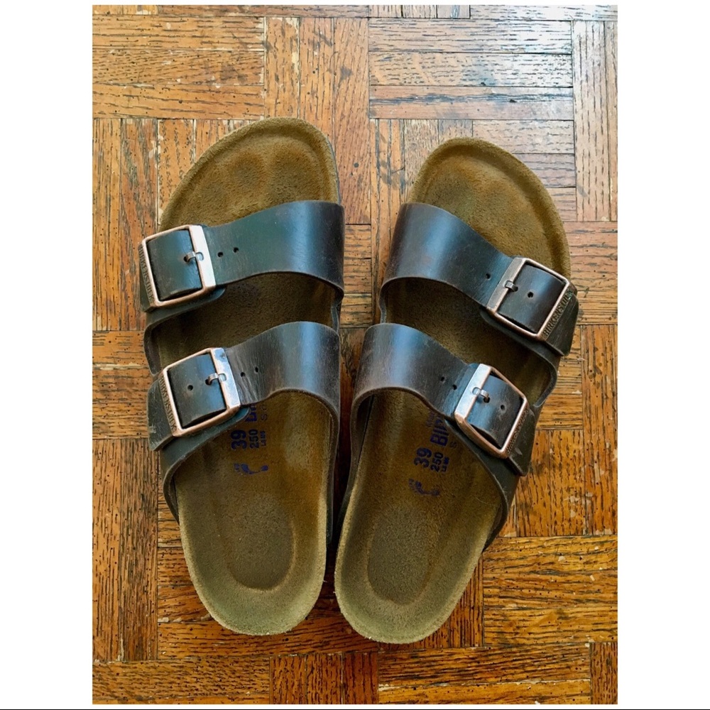 Brown Leather Birkenstock Sandals